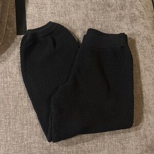 Free People Black Textured Joggers